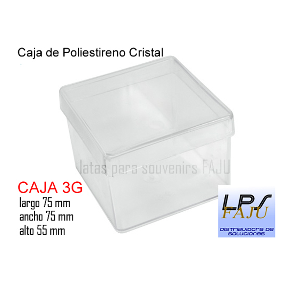 Caja Poliestireno (símil Acrílico) 60x75x120mm X50